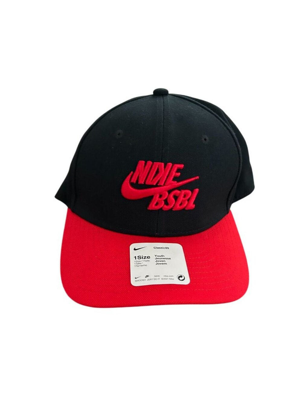 NWT Nike Baseball Classic99 Hat Cap Youth Swoosh Dri-Fit Flex Adjustable Black R